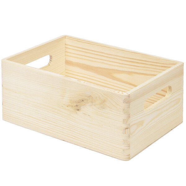 Offene Aufbewahrungskiste aus Vollholz 30 x 20 x 13 cm