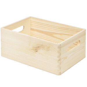 Offene Aufbewahrungskiste aus Vollholz 30 x 20 x 13 cm