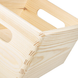 Offene Aufbewahrungskiste aus Vollholz 30 x 20 x 13 cm