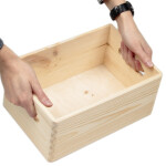 Offene Aufbewahrungskiste aus Vollholz 30 x 20 x 13 cm