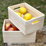 Offene Aufbewahrungskiste aus Vollholz 30 x 20 x 13 cm