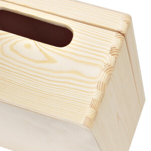 Holzkiste mit Deckel und Griffen, 30 × 20 × 14 cm