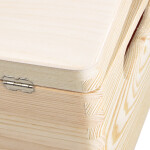 Holzkiste mit Deckel und Griffen, 30 × 20 × 14 cm