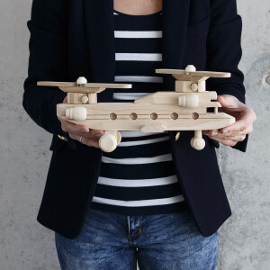 Helikopter, Lastenhubschrauber aus Holz, 28 × 19 × 14 cm
