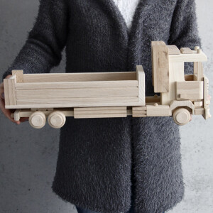 Spielzeugauto aus Holz Sandkasten LKW, Holzauto 48 x 12 x...