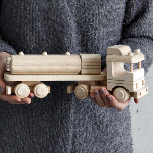 Tankwagen, Holz-Lkw-Spielzeugauto, Kinderspielzeug 29 × 7 × 10 cm