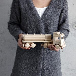 Tankwagen, Holz-Lkw-Spielzeugauto, Kinderspielzeug 29 × 7 × 10 cm
