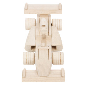 Formel-1-Wagen aus Holz, Rennwagen, Spielzeugauto, 26 × 11 × 7 cm