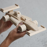 Formel-1-Wagen aus Holz, Rennwagen, Spielzeugauto, 26 × 11 × 7 cm