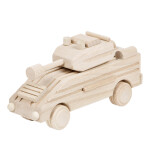 Panzerfahrzeug aus Holz, Spielzeugauto, Holzauto, 22 × 8 × 12 cm