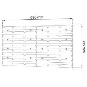 Wandplatten für Stapelboxen, Wandregal