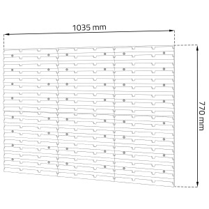 Wandplatten 1035 x 770 mm für Lagersysteme, Wandtafeln