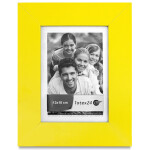Fotorahmen 13 × 18 cm, gelber Bilderrahmen, Stand- und Wandrahmen