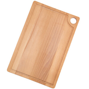 Schneidebrett Holz 45 x 30 cm Tranchierbrett rechteckig