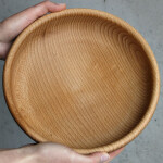 Schüssel aus Holz, 1 Liter Küchenschale, Holzschale