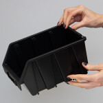 Stapelbox als schwarzer Werkzeugkasten 3,8 Liter Sichtlagerkiste