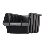 Industrie- Stapelbox 8 Liter Größe 4 Sichtlagerkasten Schwarz