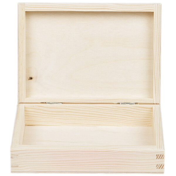 Bilderkiste mit Klappdeckel 17 x 12 x 5,5 cm, Holzkiste