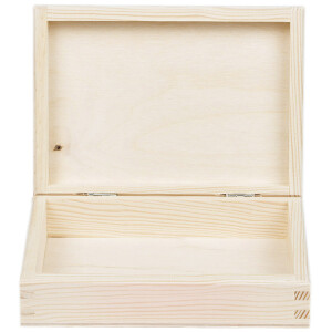 Bilderkiste mit Klappdeckel 17 x 12 x 5,5 cm, Holzkiste