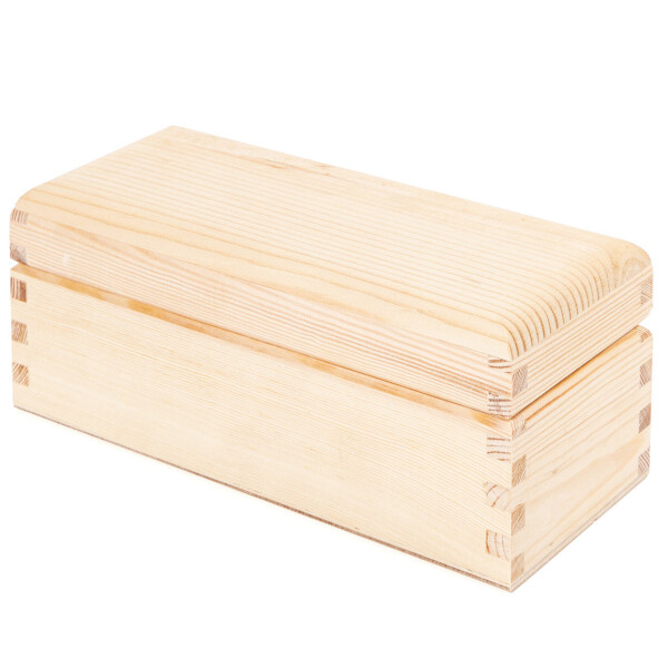 Natürliche Teekiste mit 3 Unterteilungen und Deckel