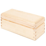 Natürliche Teekiste mit 3 Unterteilungen und Deckel