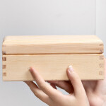 Natürliche Teekiste mit 3 Unterteilungen und Deckel