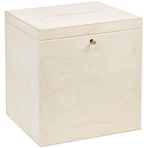 Große Kartenbox 25 × 29 × 30 cm mit Schlitz und Schlüssel