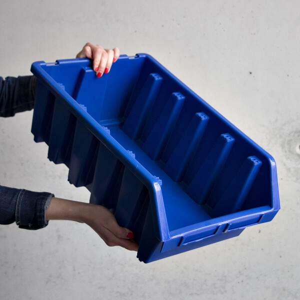 26 Stapelboxen Größe 3 – Blaue Sichtlagerboxen Für Werkstatt & Lager, Made In Germany Stapelboxen Größe 3 Blau 26 Stück