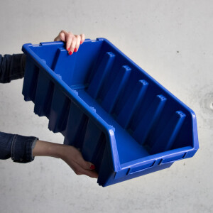 große Sichtbox und Sichtlagerkasten 24 Liter in Blau