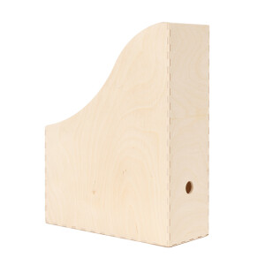 Holz Stehsammler, Zeitschriftenhalter aus Holz 9,5 x 24,5...