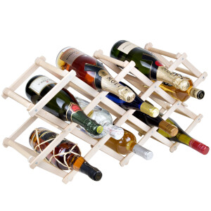 Weinregal aus Holz für 10 Weinflaschen, klappbar