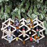 Weinregal aus Holz für 10 Weinflaschen, klappbar