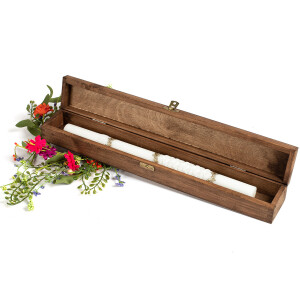 Kerzenbox aus Holz, Geschenkverpackung in Eiche dunkel