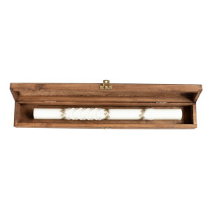 Kerzenbox aus Holz, Geschenkverpackung in Eiche dunkel