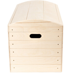 Große Holzkiste mit Deckel, Bettkiste aus Holz, 56 × 33 × 35 cm