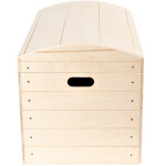 Große Holzkiste mit Deckel, Bettkiste aus Holz, 56 × 33 × 35 cm