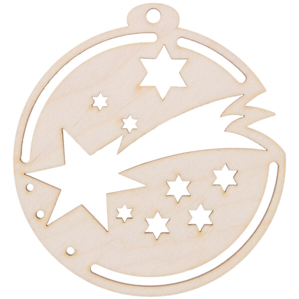 Sternschnuppe in Weihnachtskugel