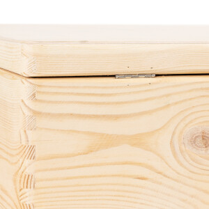 Spielzeugkiste aus Holz mit Klappdeckel, 24 Liter, 40 × 30 × 24 cm