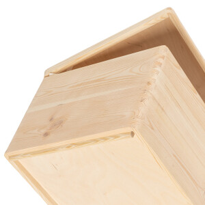 Spielzeugkiste aus Holz mit Klappdeckel, 24 Liter, 40 × 30 × 24 cm