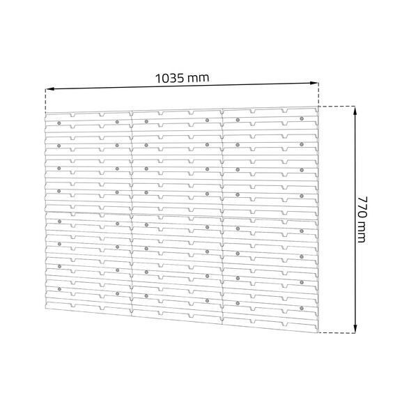 Wandplatten 1035 x 770 mm Lagersystem universell für Stapelboxen Wandtafeln