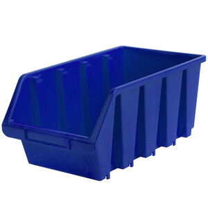 Sichtlagerboxen Gr.2 blau stabil Stapelbox Lagerbox 10 Stück 