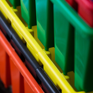 Stapelbehälter im Langformat Größe 2 Ergobox Rote Stapelbox