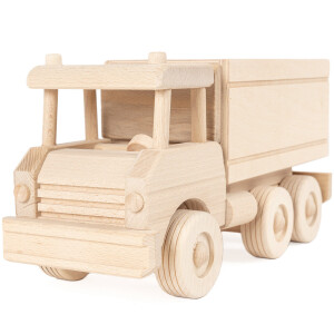 Holz-Lkw, große Sparbüchse als Spielzeugauto, 31,5 × 12 × 15,5 cm