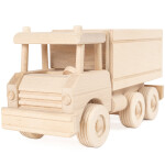 Holz-Lkw, große Sparbüchse als Spielzeugauto, 31,5 × 12 × 15,5 cm