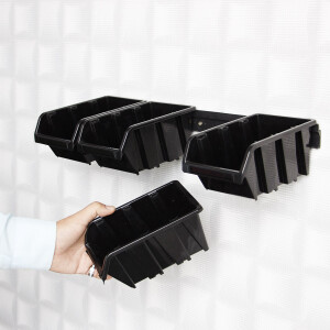 universelle Wandleiste für Sichtlagerkästen und Stapelboxen 49 cm