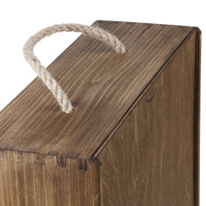 Geschenkkiste aus Holz für 3 Weinflaschen, 36 × 30 × 11 cm