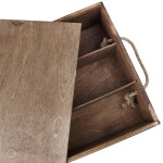 Geschenkkiste aus Holz für 3 Weinflaschen, 36 × 30 × 11 cm