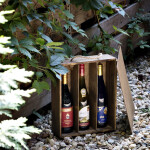 Geschenkkiste aus Holz für 3 Weinflaschen, 36 × 30 × 11 cm