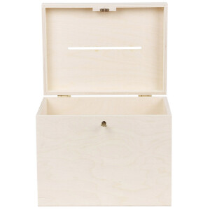 Spendenbox aus Holz für Geldgeschenke, 29 × 20 × 25 cm