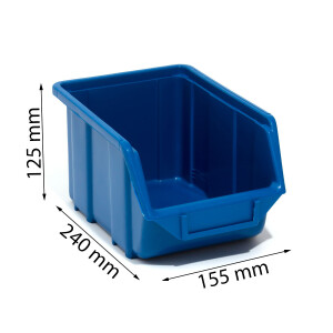Industriebox 3,5 Liter Sichtlagerkasten Blau